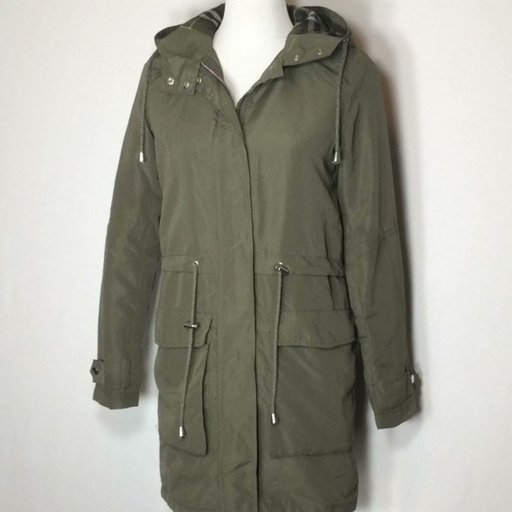Lightweight Fully Lined Army Green Jacket W/Hood - image 2